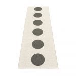 Pappelina vloerkleed kinderkamer Vera charcoal vanilla reverse