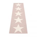 Pappelina vloerkleed kinderkamer Viggo Star pale rose vanilla