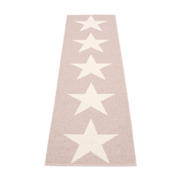 Pappelina vloerkleed kinderkamer Viggo Star pale rose vanilla
