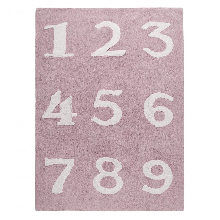 Lorena Canals   vloerkleed katoen kinderkamer 123 pink