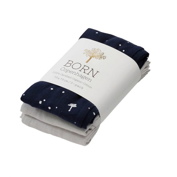 Born Copenhagen – Hydrofiele Doeken – Night Sky (3-pack)
