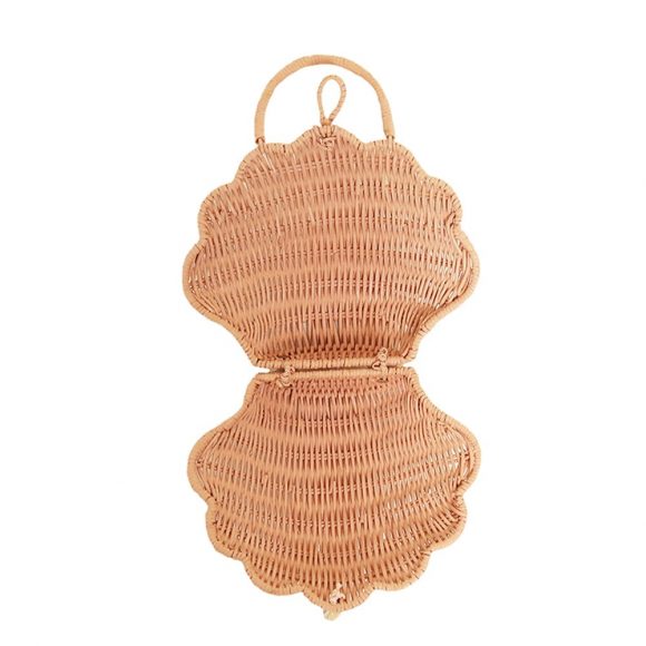 Olli Ella – Rotan Shell Bag – Rose