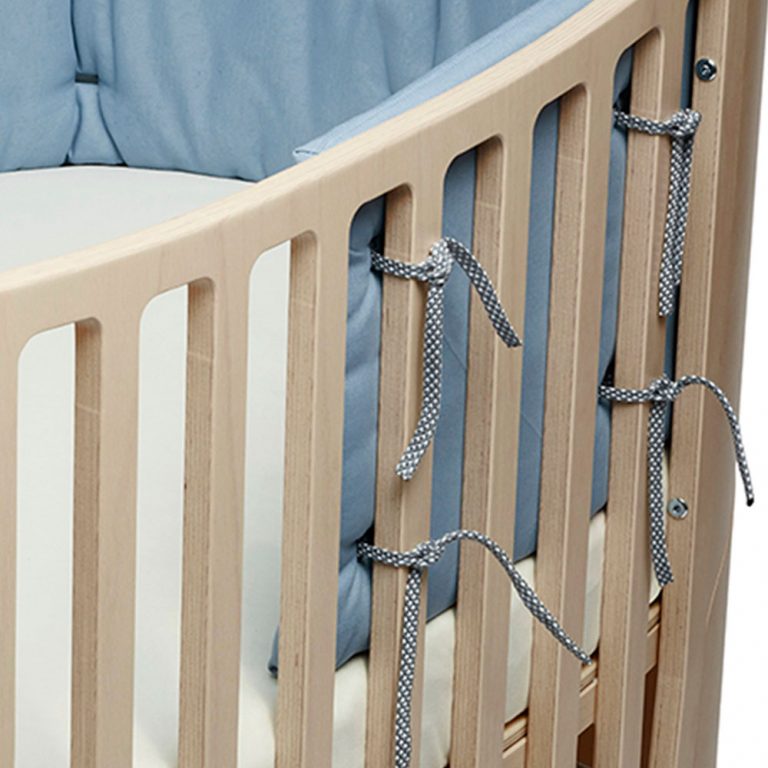 Bumper for Classic baby cot Organic dusty blue