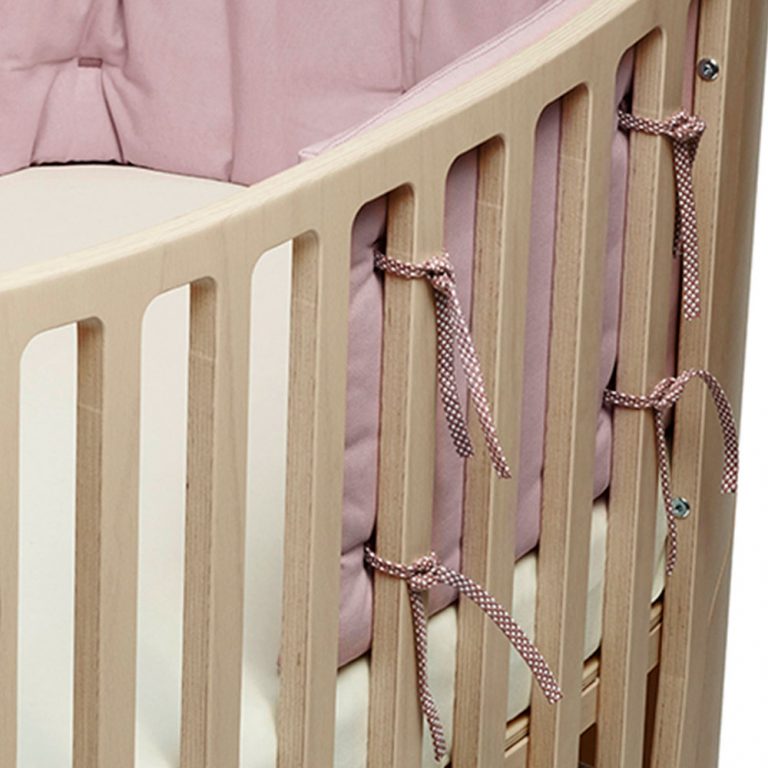 Bumper for Classic baby cot Organic dusty rose