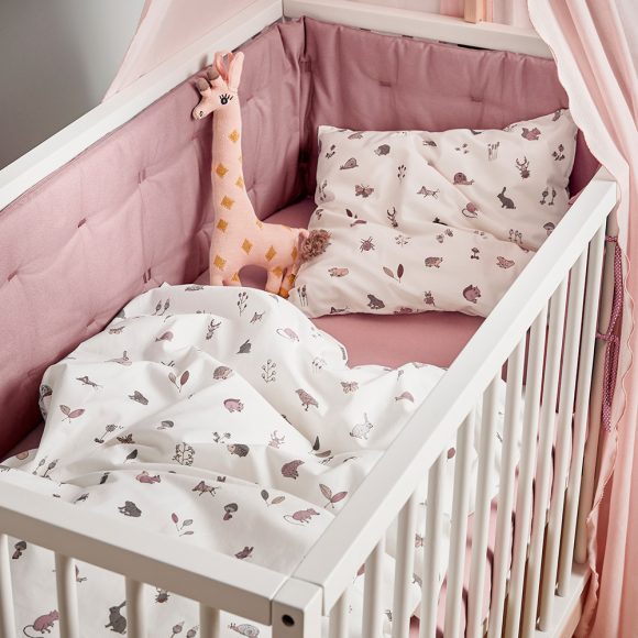 Leander – Bedbumper voor Linea + Luna Ledikant – Dusty Rose