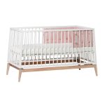 Leander Linea en Luna babycot Bumper dusty rose