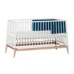 Leander Linea en Luna babycot bumper dark blue