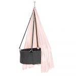 Leander Hangwieg grey met soft pink baldakijn