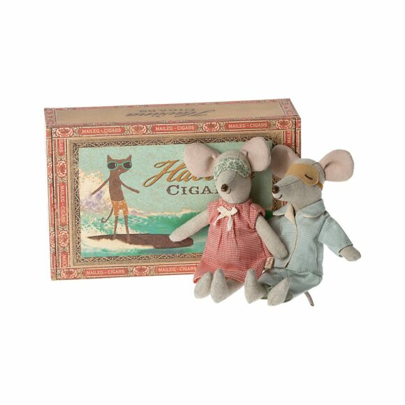 Maileg – Vader & Moeder Muis – Muizen in Sigarendoosje