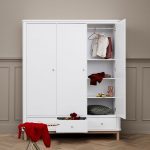 Oliver Furniture Kinderkledingkasten Wood white oak 3 deuren