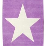 Lorena Canals wollen vloerkleed kinderkamer Star purple vanille