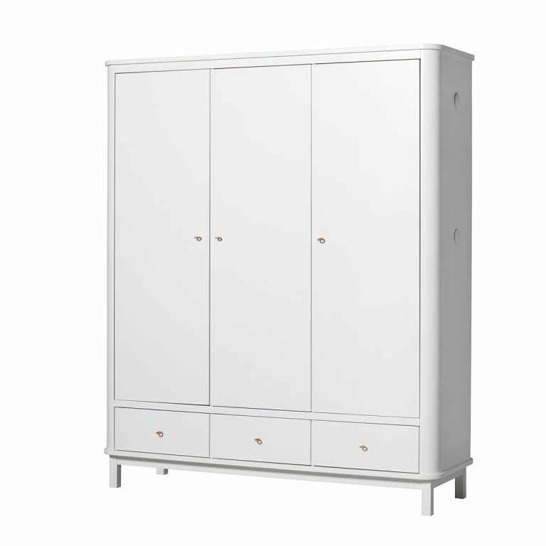 Oliver Furniture Kinderkledingkasten Wood white 3 deuren