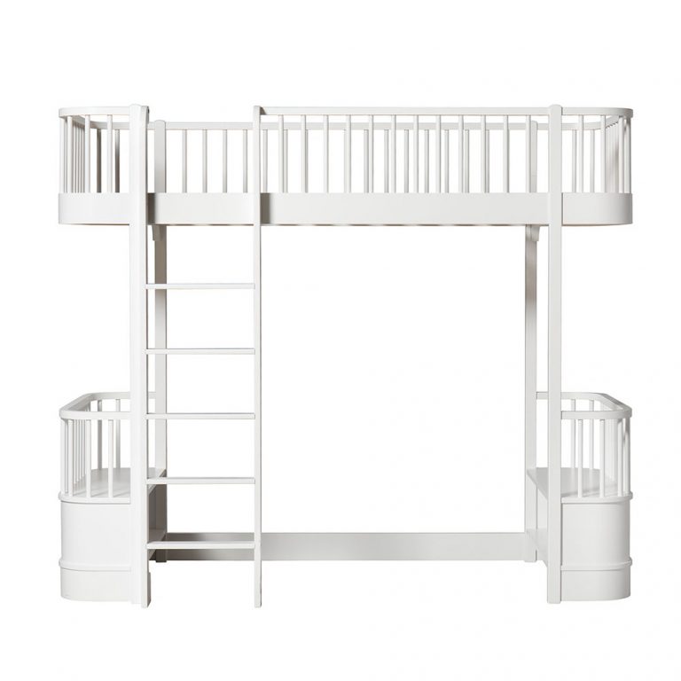 Oliver Furniture Loft bed Wood white ladder links voor