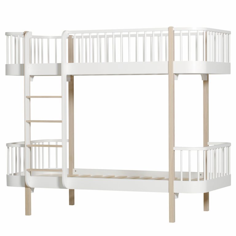 Oliver Furniture Stapelbed Wood white oak ladder links voor