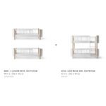 Oliver Furniture - Conversiekit - Wood Mini+ 2 Junior Bedden naar Low Bunk Bed - Wit/Eikenhout