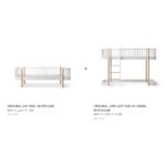 Oliver Furniture - Conversiekit - Wood Original Day Bed naar Low Loft Bed - Wit/Eikenhout