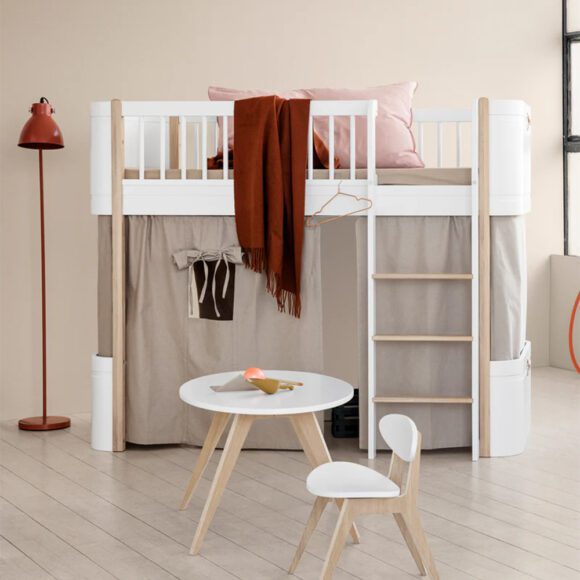 Oliver Furniture – Gordijnen voor Wood Mini+ Low Loft Bed – Nature
