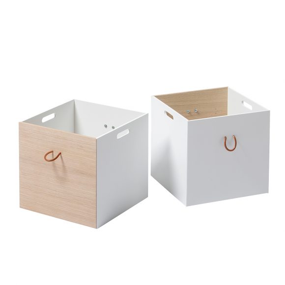Oliver Furniture – Boxen voor Wood Vakkenkast – Wit/Eikenhout (2st.)