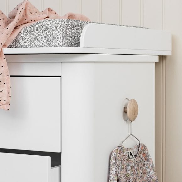 Oliver Furniture – Aankleedplank voor Wood Commode 3 Lades – Wit