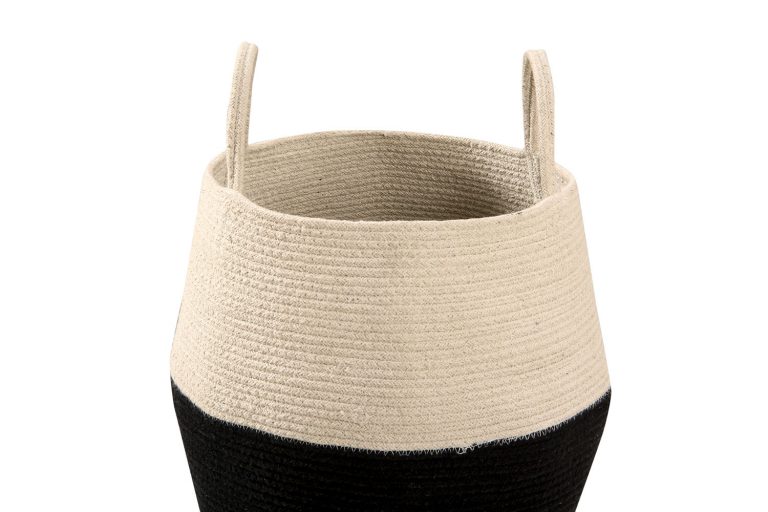 Lorena Canals - basket Zoco - black-natural- black-aubergine