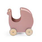Sebra poppenwagen van hout roze