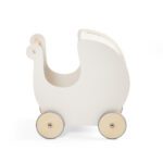 Sebra poppenwagen van hout wit
