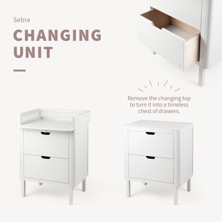 Sebra - Commode met 2 Lades - Classic White