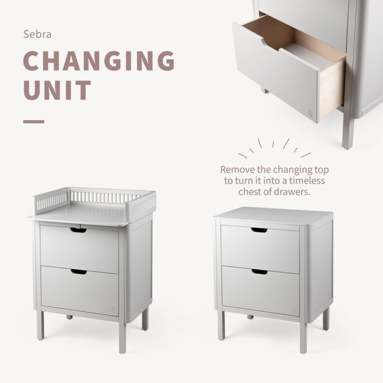 Sebra - Commode met 2 Lades - Stone Grey