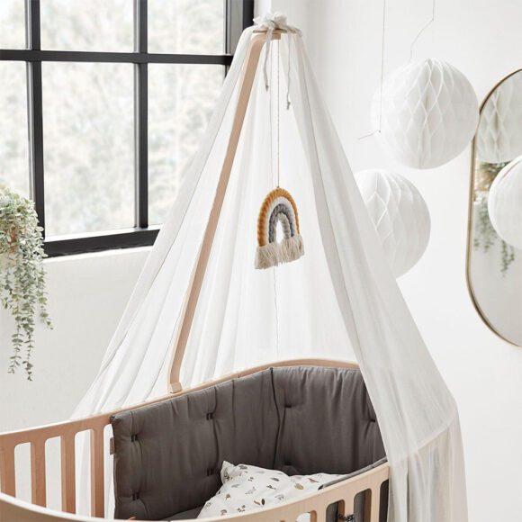 Leander – Bedbumper voor Classic Ledikant – Cool Grey