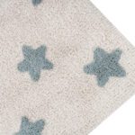 Lorena Canals Kindervloerkleed Stars Natural Vintage Blue