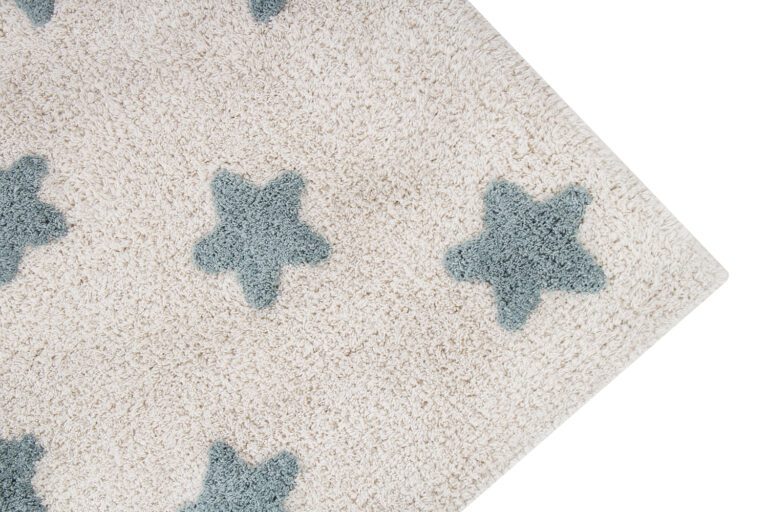 Lorena Canals Kindervloerkleed Stars Natural Vintage Blue
