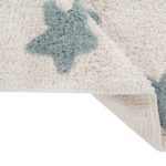 Lorena Canals Kindervloerkleed Stars Natural Vintage Blue