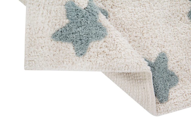Lorena Canals Kindervloerkleed Stars Natural Vintage Blue