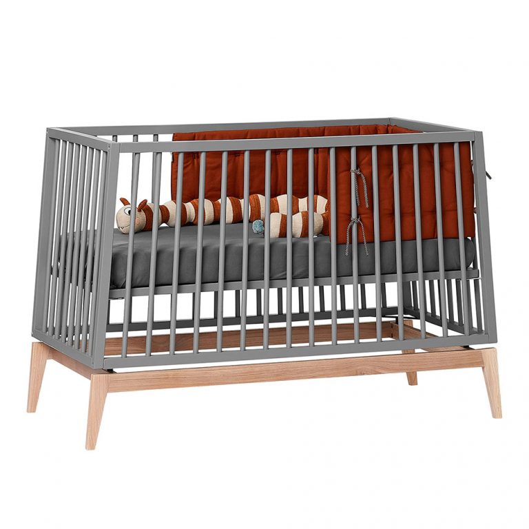 Leander Luna babycot 120x60cm grey oak