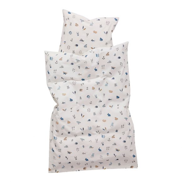 Leander – Dekbedovertrek Ledikant – Forrest – Dusty Blue – 70 x 100 cm