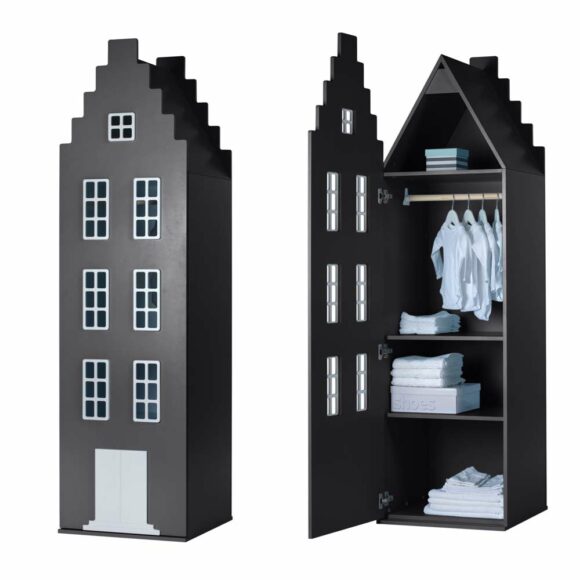 This is Dutch – Kast Amsterdam – Trapgevel – Zwart XL