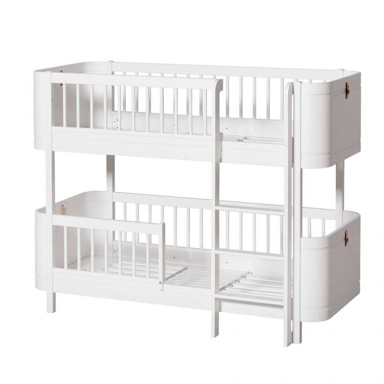 Oliver Furniture Wood Mini+ low bunk bed white 166 x 74 x 132 cm