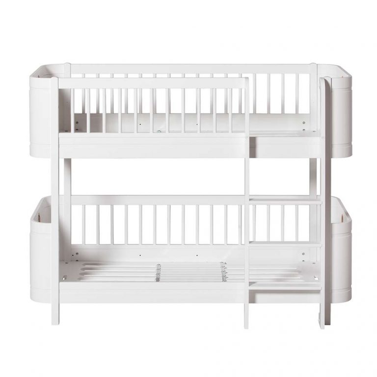 Oliver Furniture Wood Mini+ low bunk bed white 166 x 74 x 132 cm