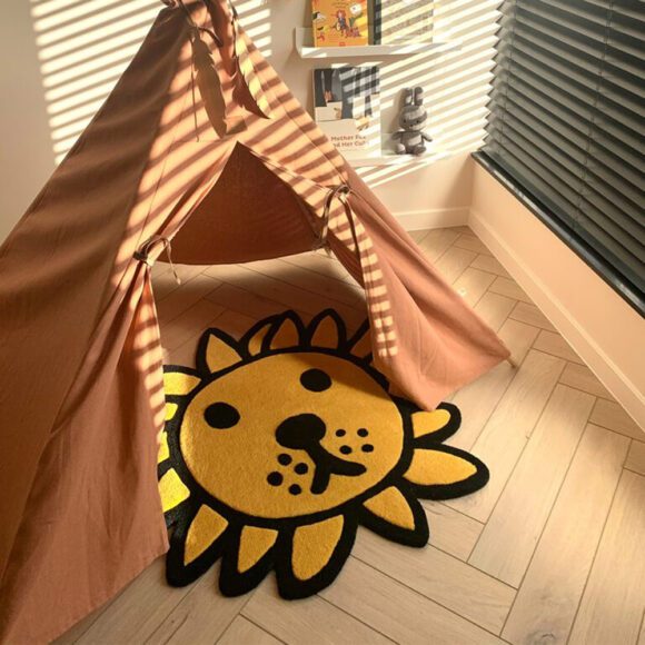 Maison Deux – Wollen Vloerkleed – Leeuw – Dick Bruna – 88 x 90 cm