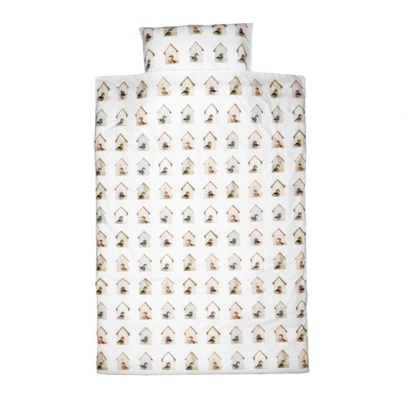 Studio Ditte – Dekbedovertrek Baby – Vogelhuis – 100 x 135 cm