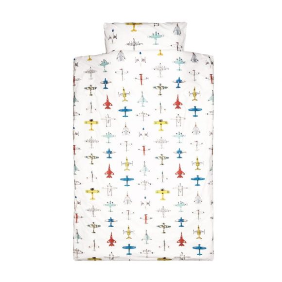 Studio Ditte – Dekbedovertrek Junior – Vliegtuigen – 120 x 150 cm