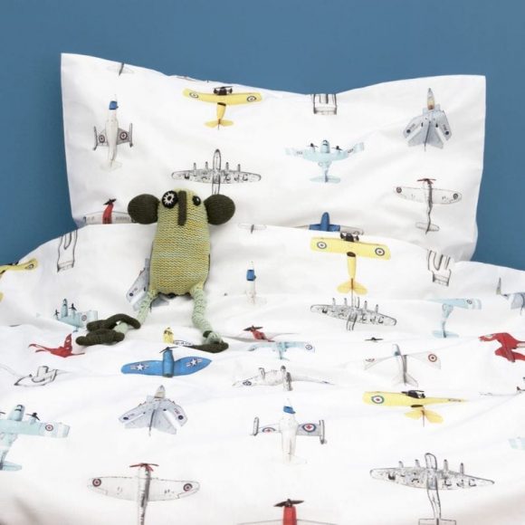 Studio Ditte – Dekbedovertrek Junior – Vliegtuigen – 120 x 150 cm