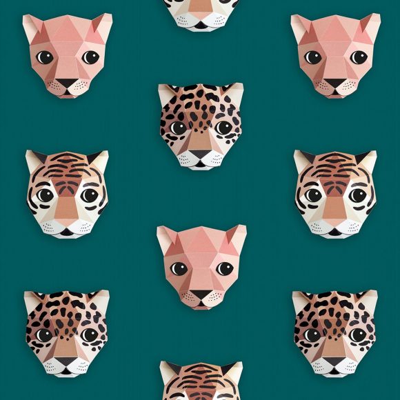 Studio Ditte – Behang Kinderkamer – Panthera Groen