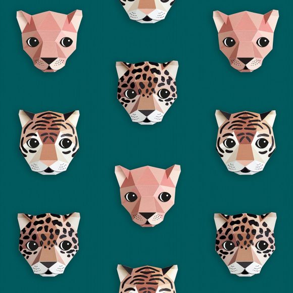 Studio Ditte – Behang Kinderkamer – Panthera Groen