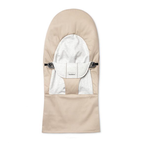 BabyBjörn – Stoffenzitje voor Wipstoeltje – Cotton/Jersey – Beige/Grey