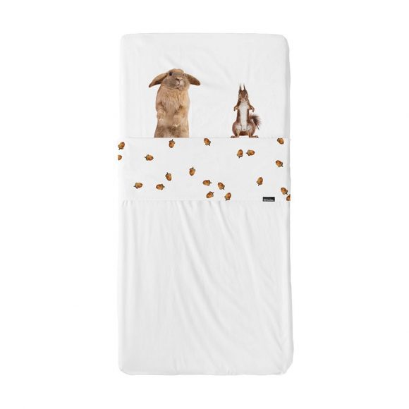 Snurk – Baby Ledikant Laken – Furry Friends – 120×150 cm