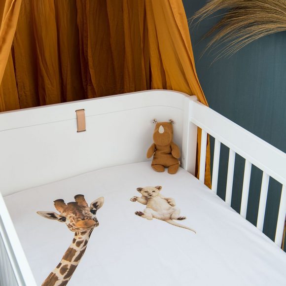 Snurk – Baby Ledikant Hoeslaken – Wild Friends – 70 x 140 cm