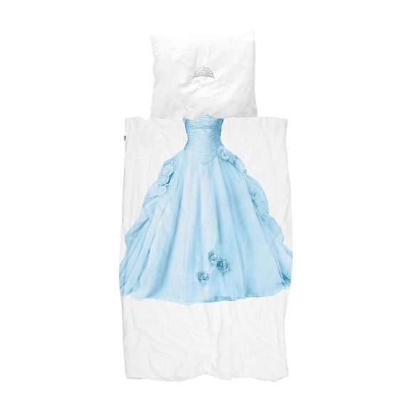 SNURK – Kinderdekbedovertrek – Princess Blue – 140 x 200/220 cm