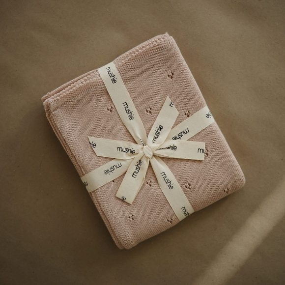 Mushie – Babydeken – Pointelle – Blush