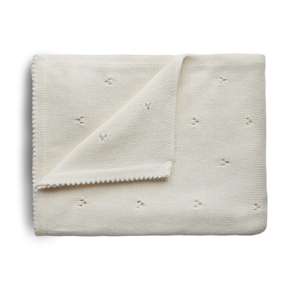 Mushie – Babydeken – Pointelle – Ivory